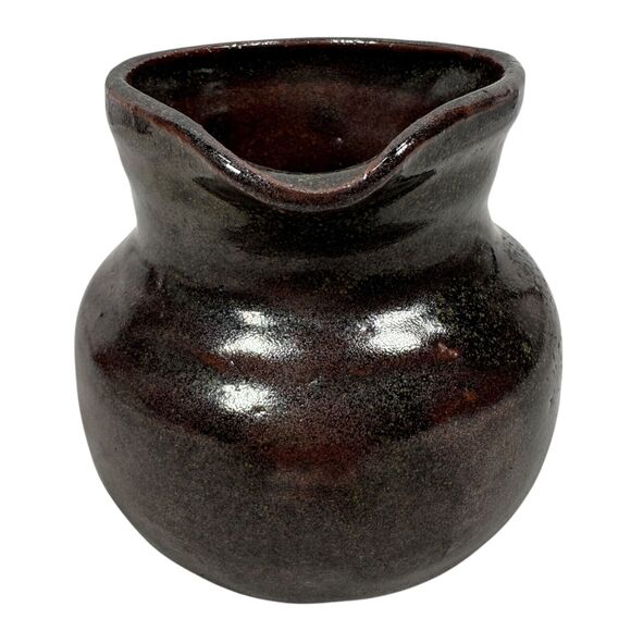 Vintage Studio Pottery Pitcher 4" Brown Glossy Possibly Heidi Kippenberg HK - Picture 4 of 9